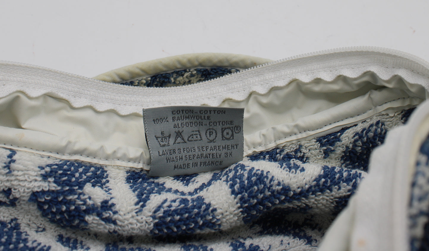 Christian Dior Blue Terry Cloth Number 2 Hand Bag