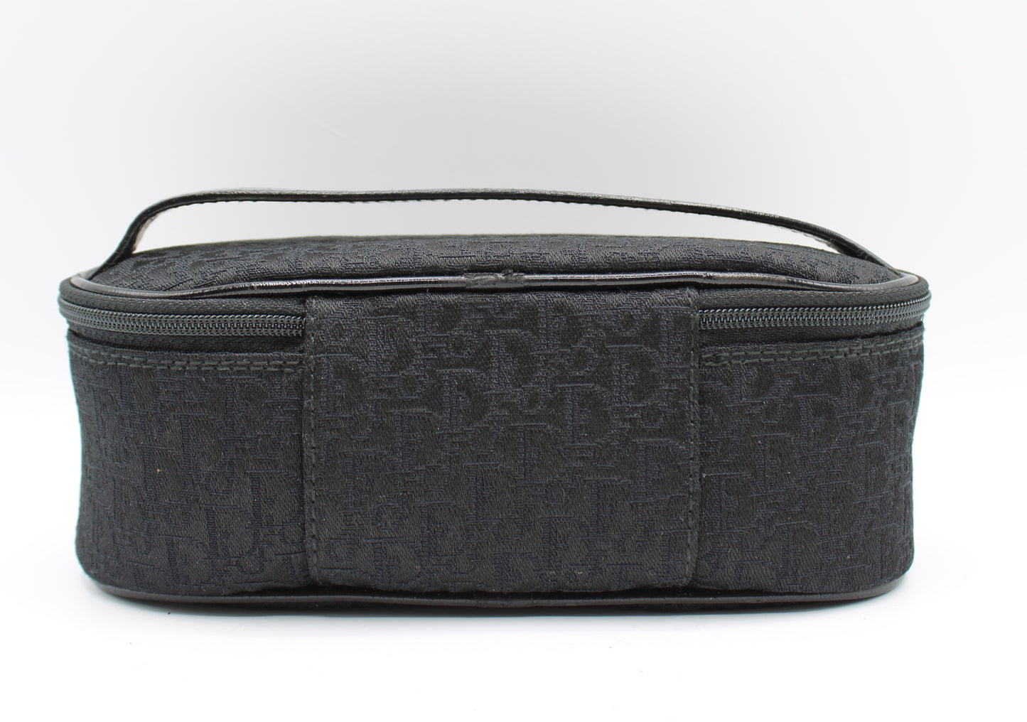 Christian Dior Black Logo Cloth Mini Vanity Bag