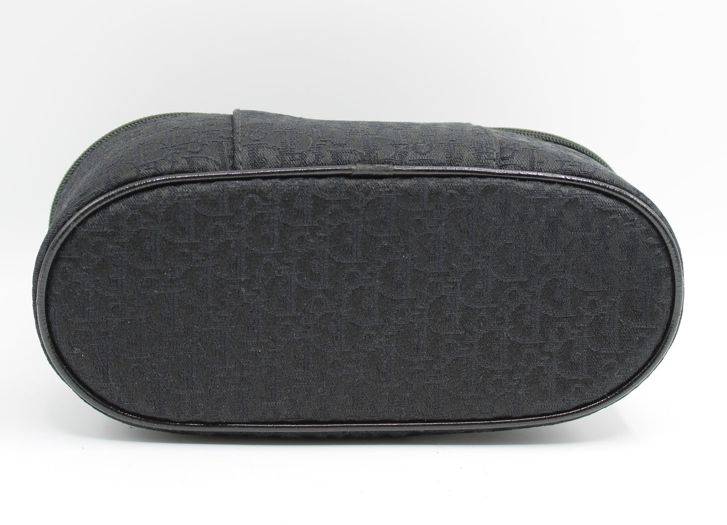 Christian Dior Black Logo Cloth Mini Vanity Bag