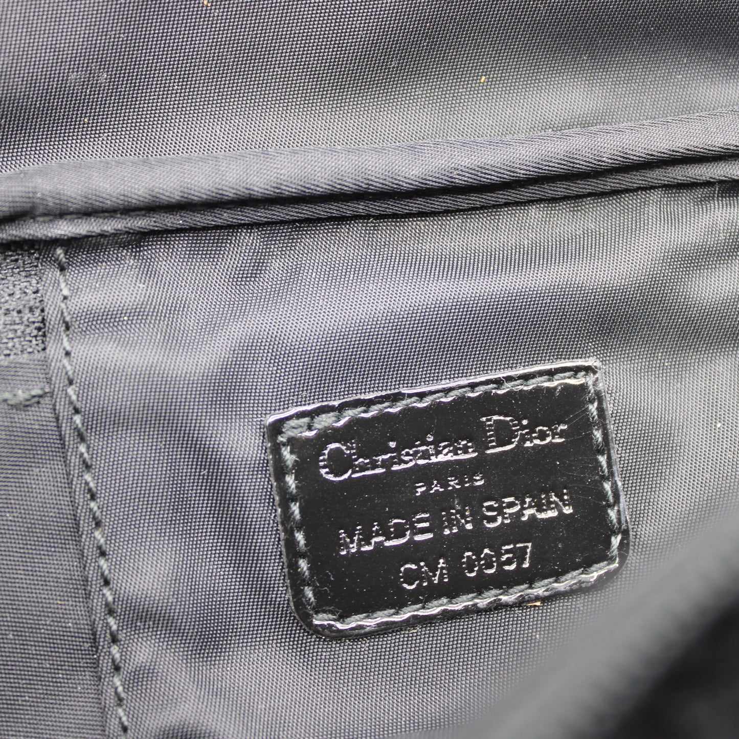 Christian Dior Black Logo Cloth Mini Vanity Bag