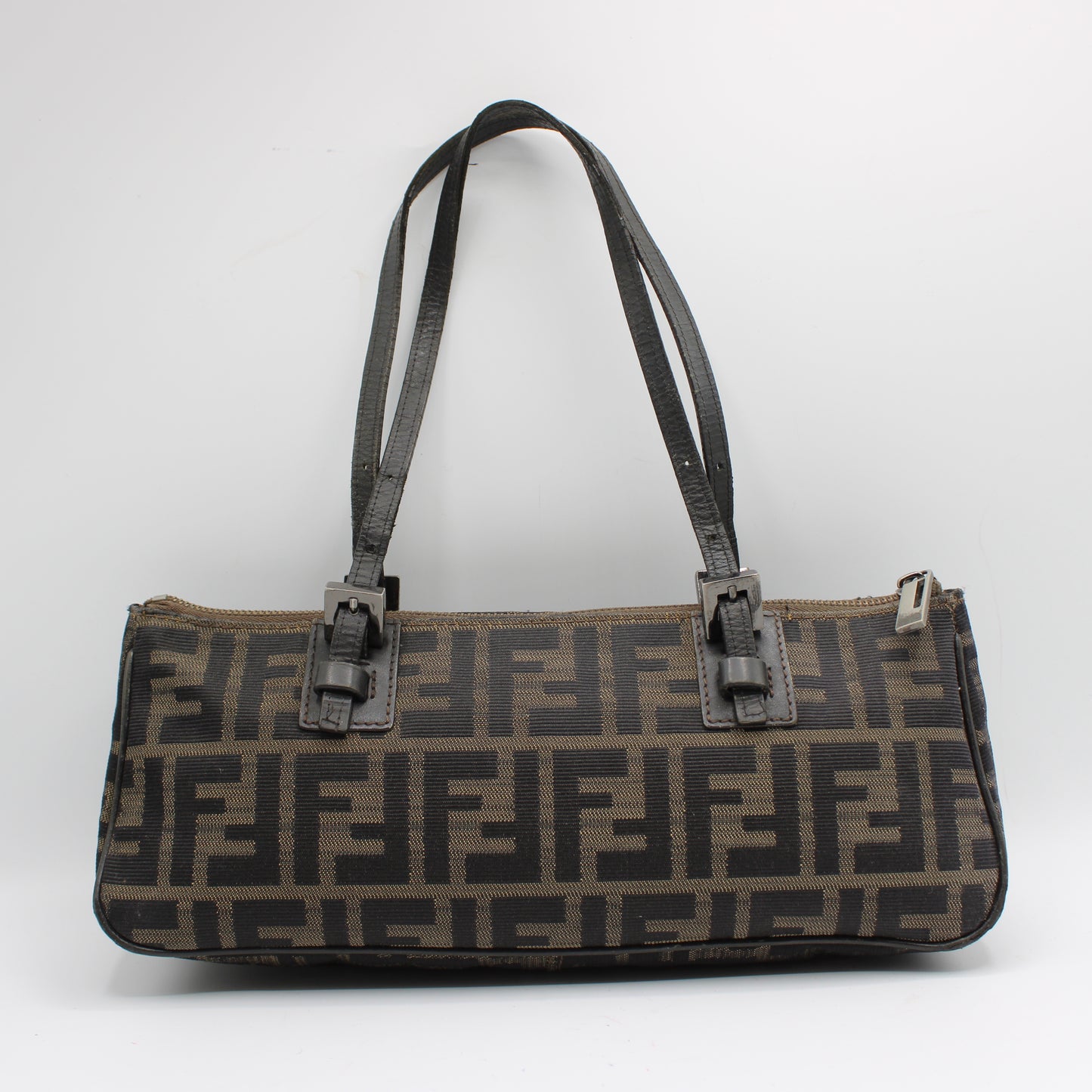Fendi Brown Zucca Canvas Mini Rectangular Tote Bag