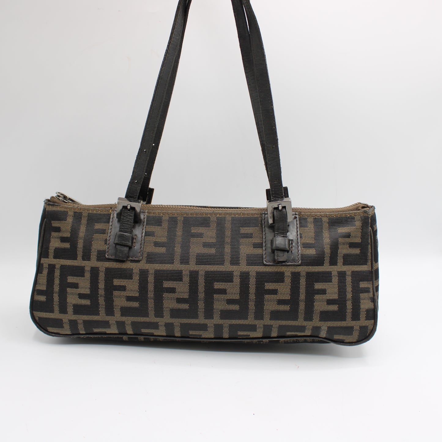 Fendi Brown Zucca Canvas Mini Rectangular Tote Bag