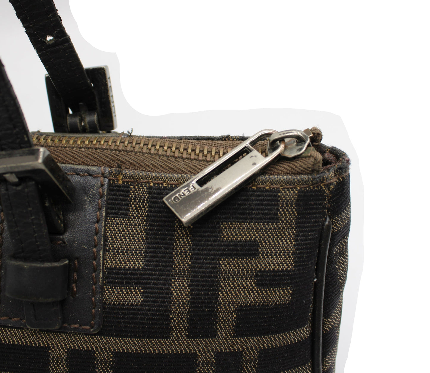 Fendi Brown Zucca Canvas Mini Rectangular Tote Bag