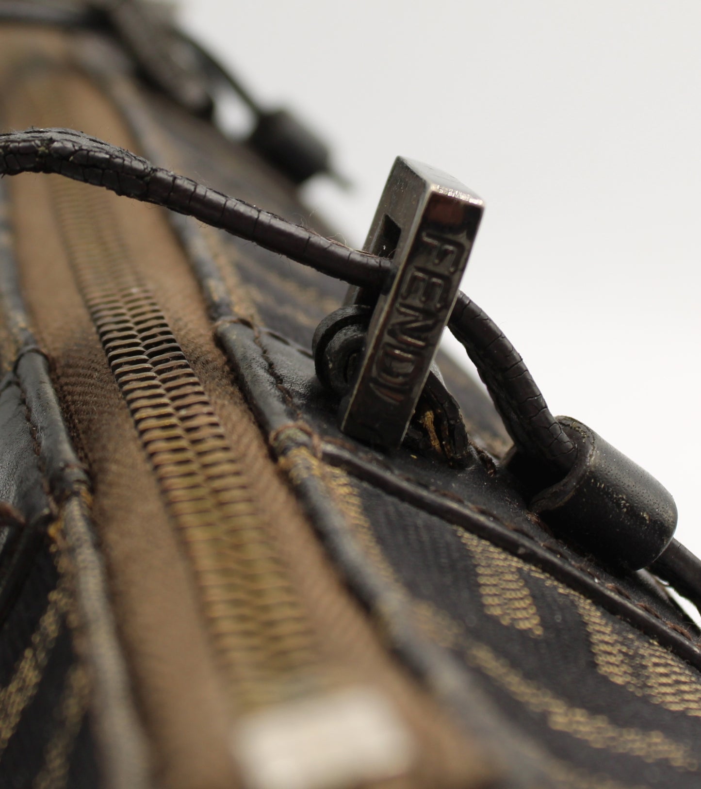 Fendi Brown Zucca Canvas Mini Rectangular Tote Bag