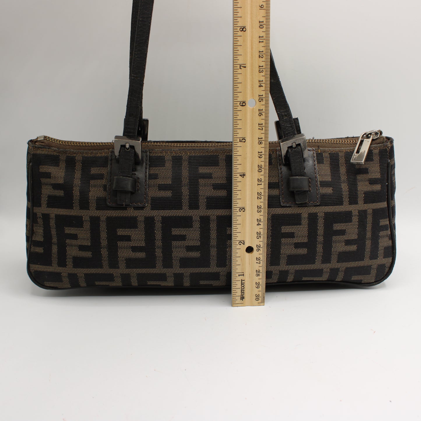 Fendi Brown Zucca Canvas Mini Rectangular Tote Bag