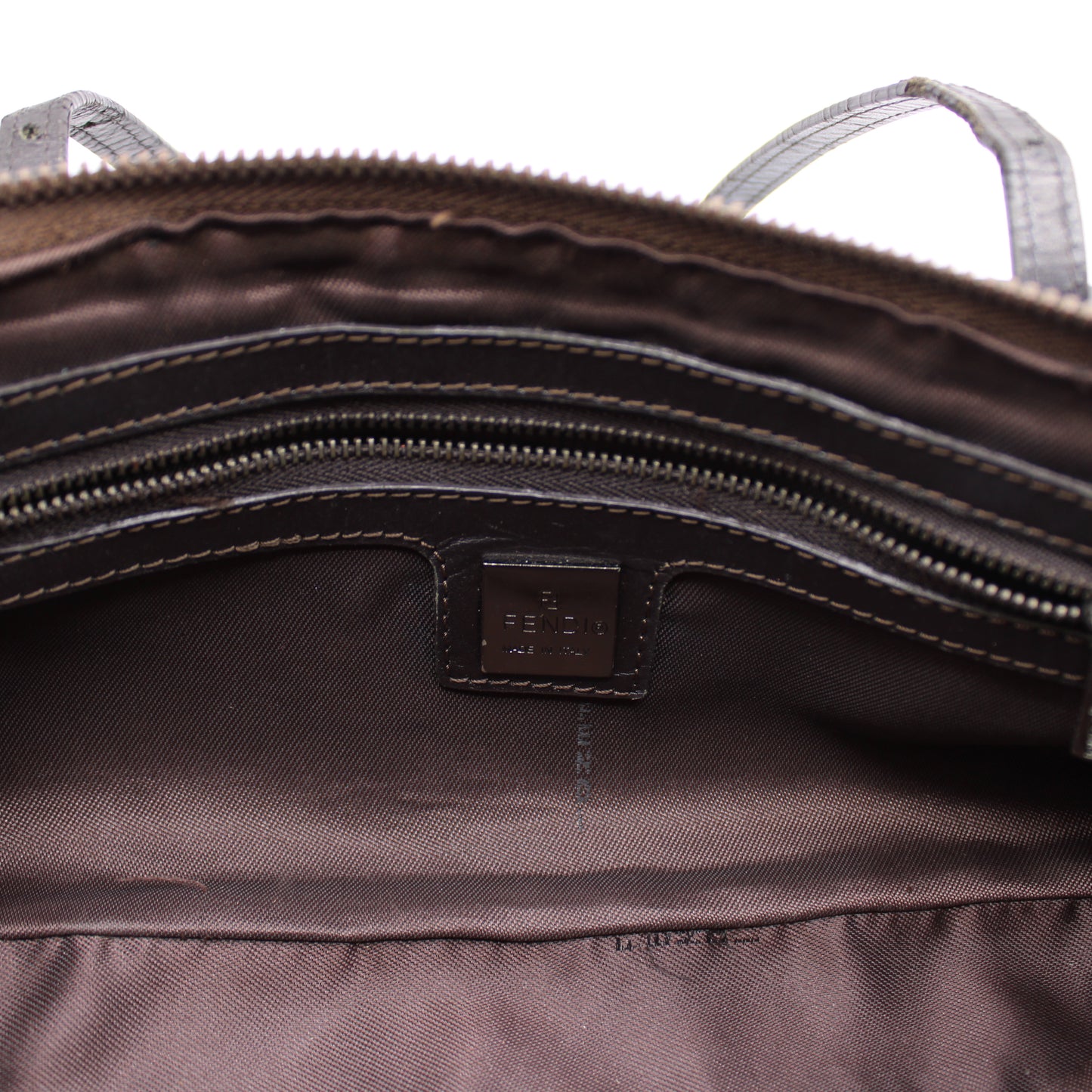 Fendi Brown Zucca Canvas Mini Rectangular Tote Bag