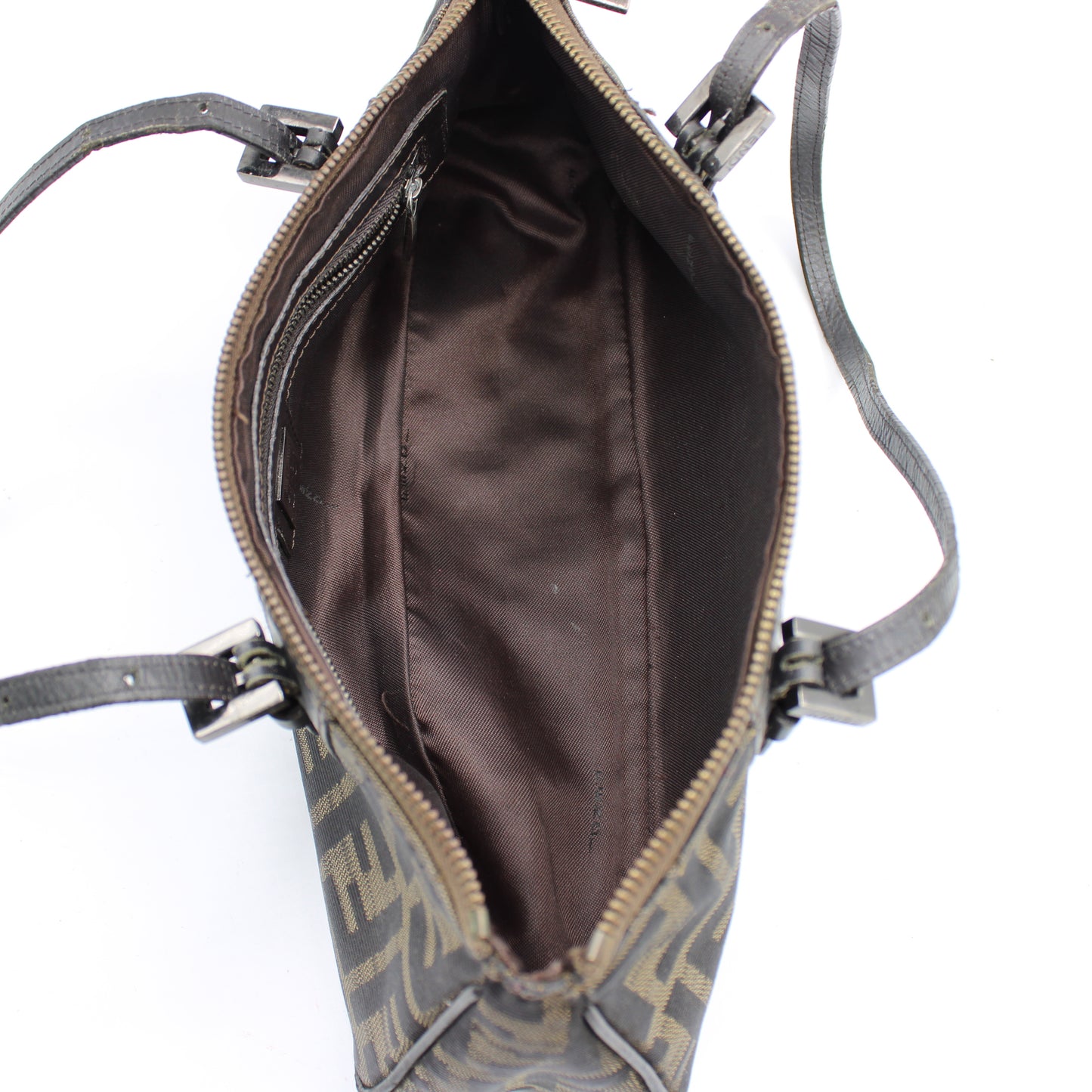 Fendi Brown Zucca Canvas Mini Rectangular Tote Bag