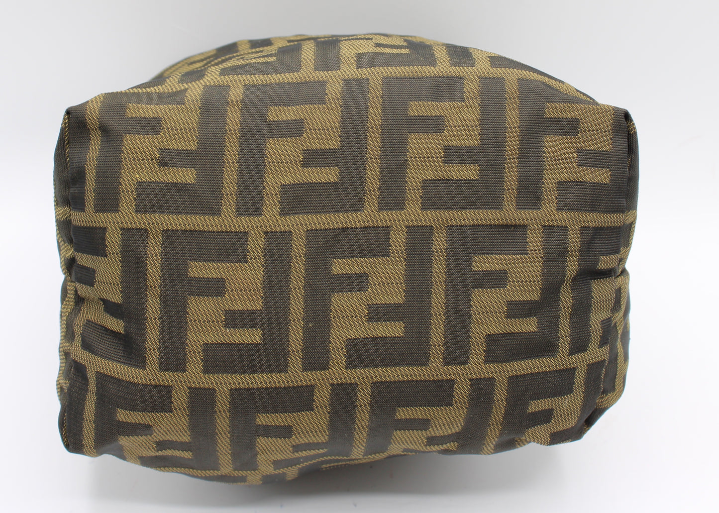 Fendi Brown Zucca Canvas Mini Handle Pouch