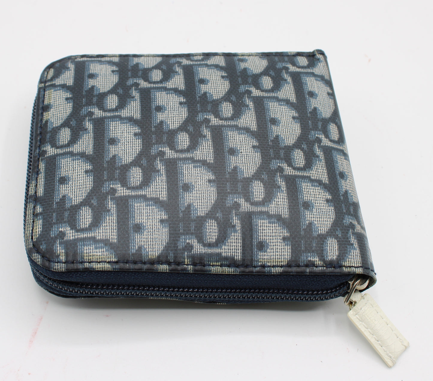 Christian Dior Blue White Trotter Nylon Foldable Travel Handbag