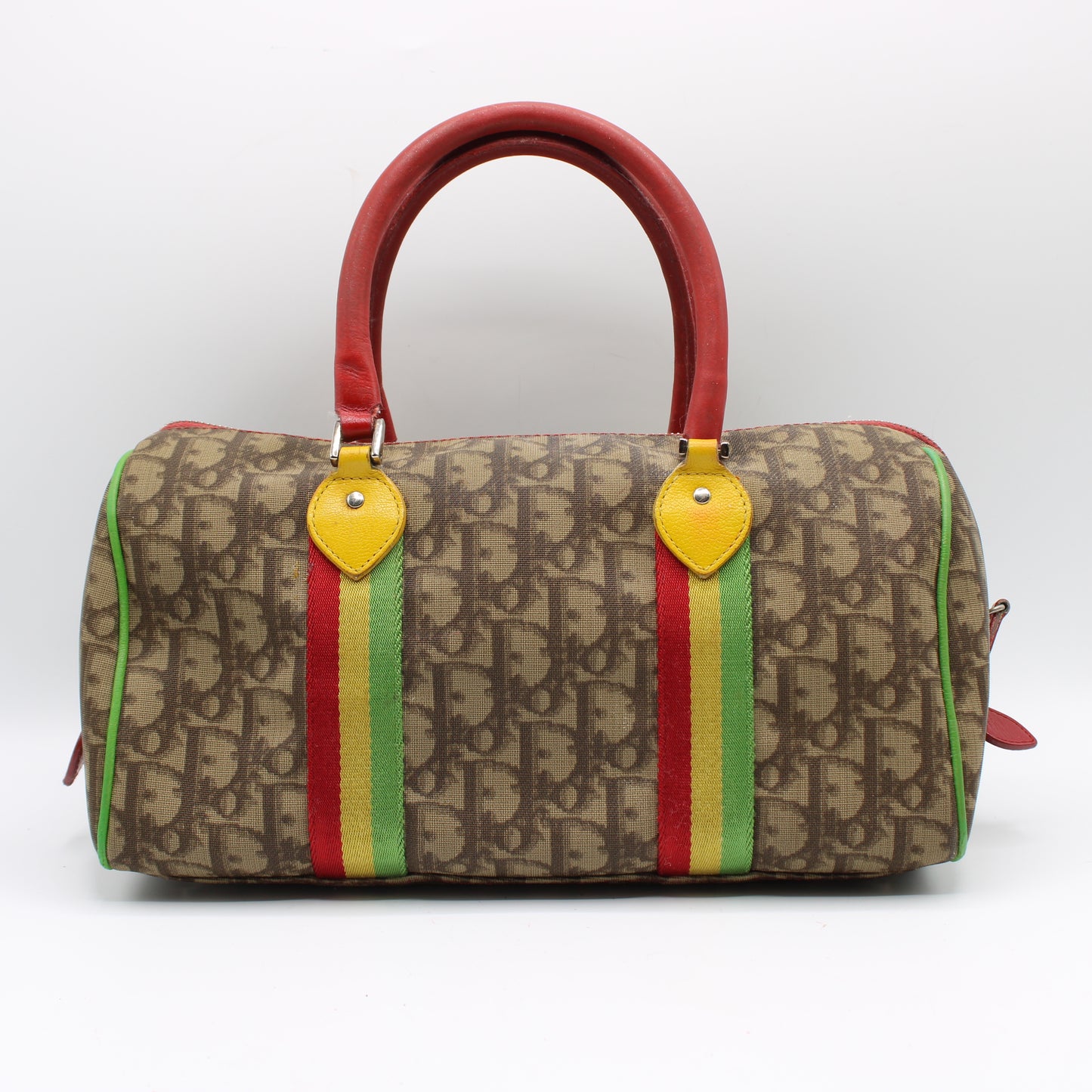 Christian Dior Brown Canvas Rasta Number One Mini Boston Bag