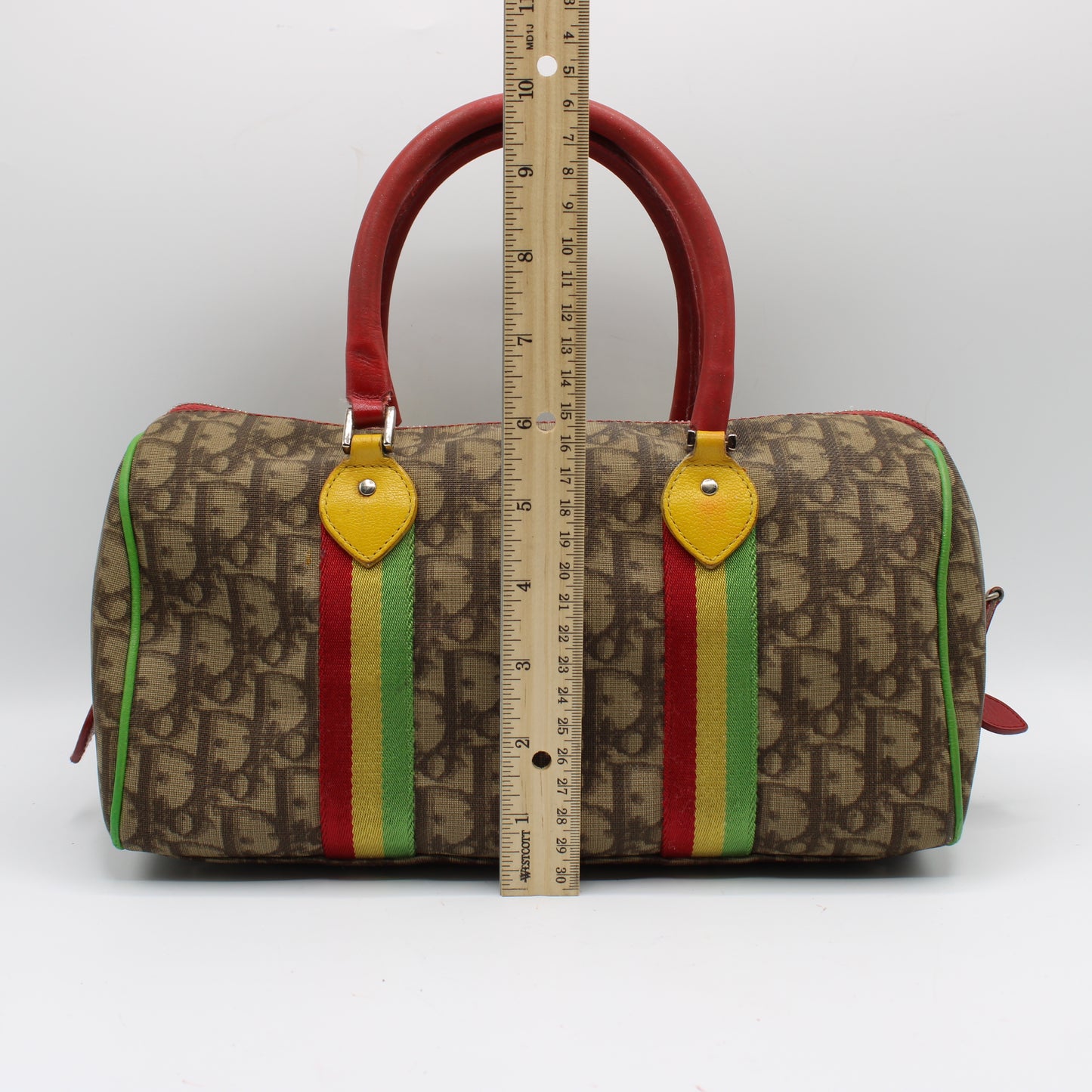 Christian Dior Brown Canvas Rasta Number One Mini Boston Bag
