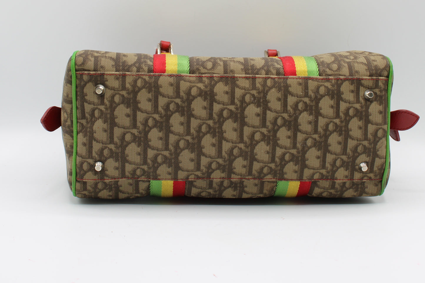 Christian Dior Brown Canvas Rasta Number One Mini Boston Bag