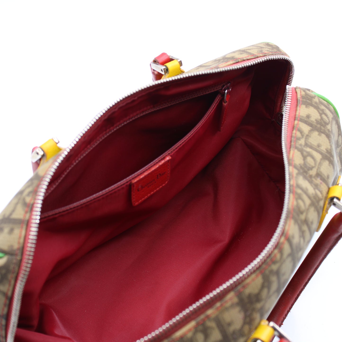 Christian Dior Brown Canvas Rasta Number One Mini Boston Bag