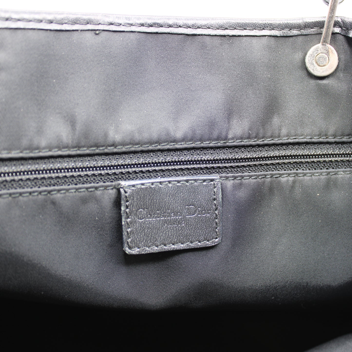 Christian Dior Navy Canvas Trotter Tote Bag