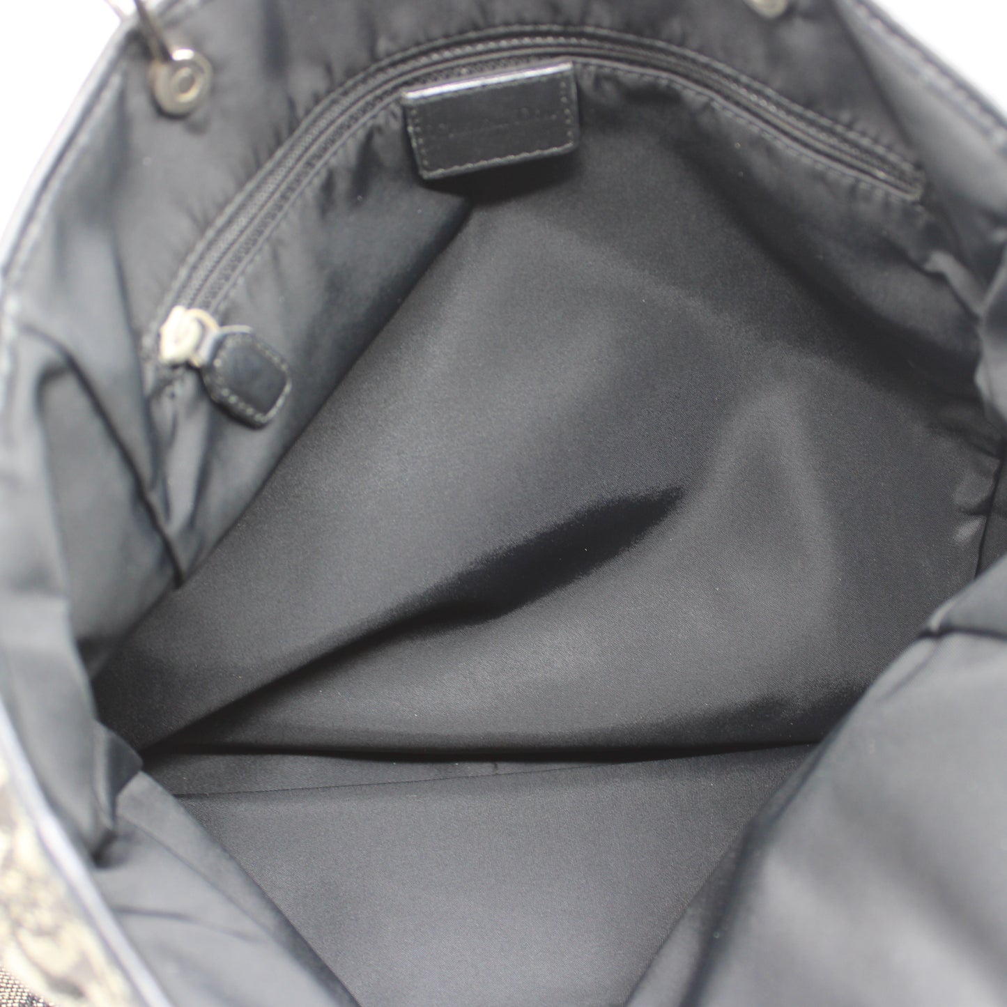 Christian Dior Navy Canvas Trotter Tote Bag