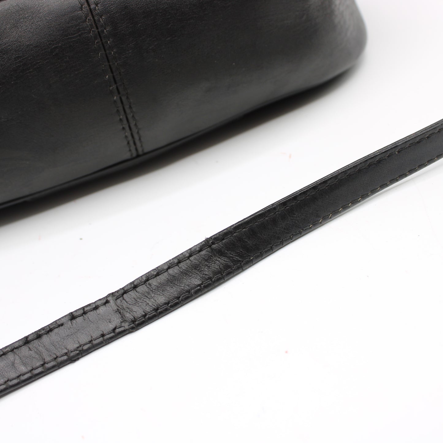 Gucci Black GG Canvas Leather Trim Crossbody Bag