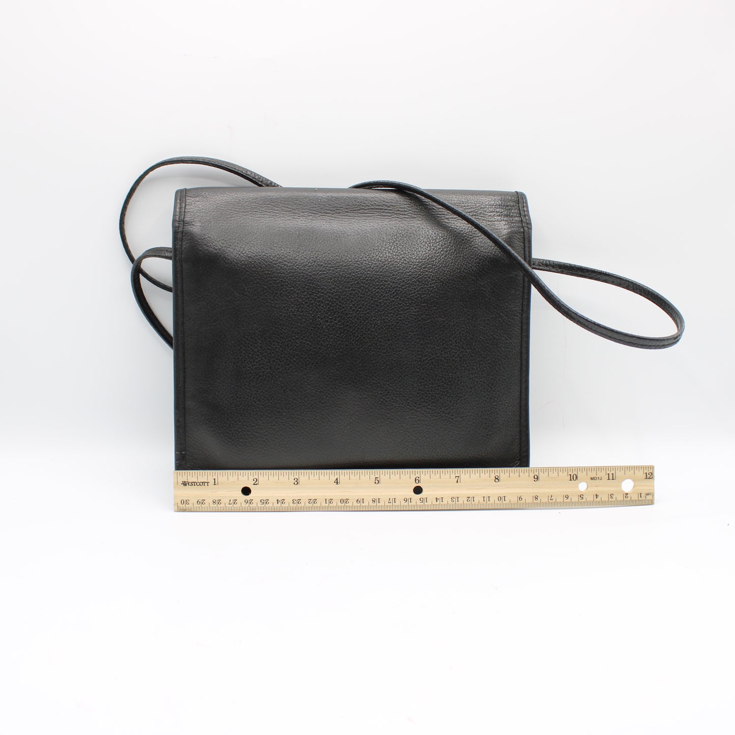 Yves Saint Laurent Black Leather Flap Crossbody Bag