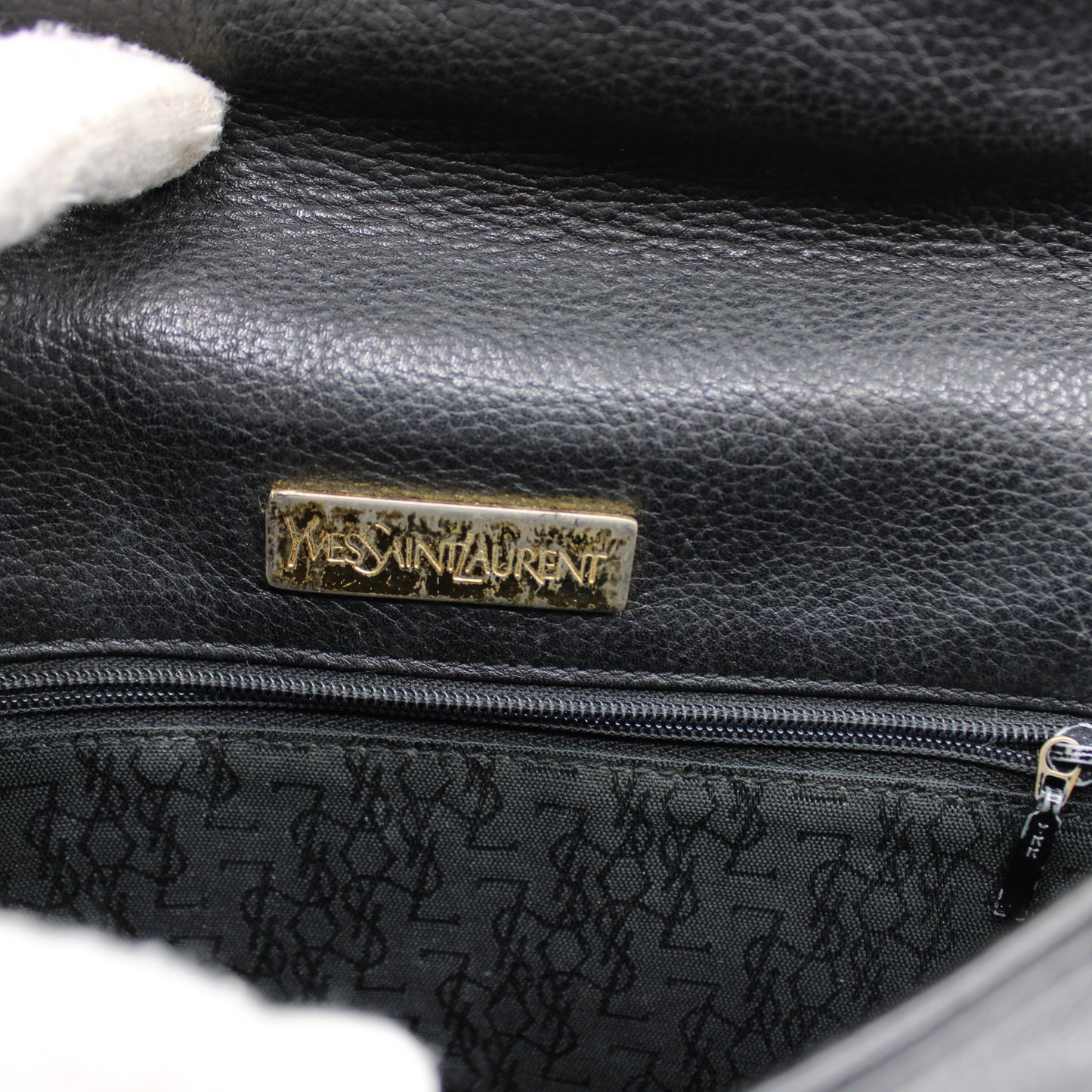 Yves Saint Laurent Black Leather Flap Crossbody Bag