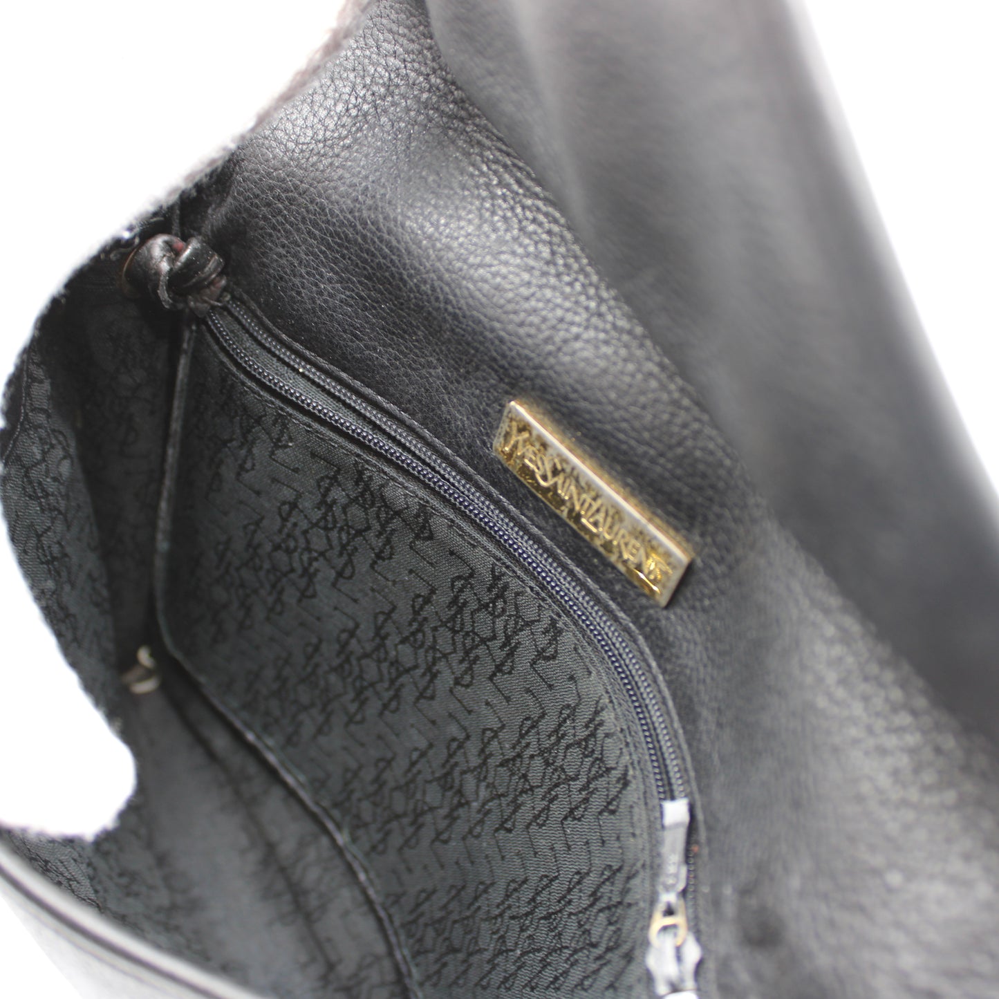 Yves Saint Laurent Black Leather Flap Crossbody Bag