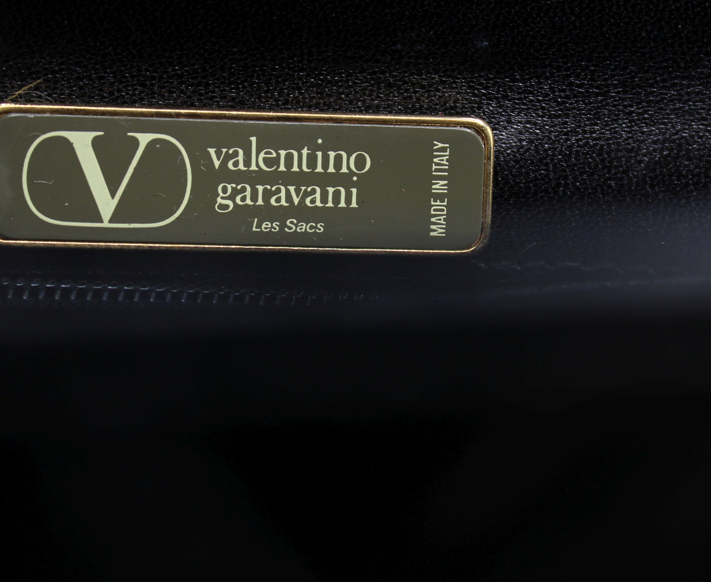 Valentino Garavani Black Croc Patent Leather Crossbody Bag