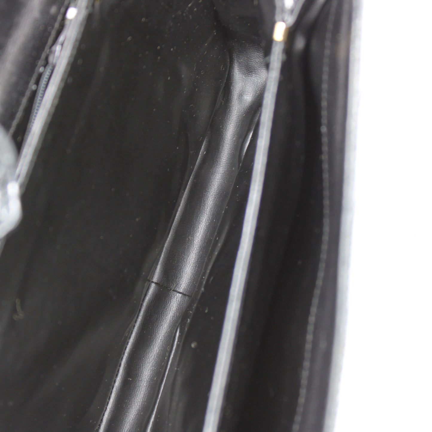 Valentino Garavani Black Croc Patent Leather Crossbody Bag