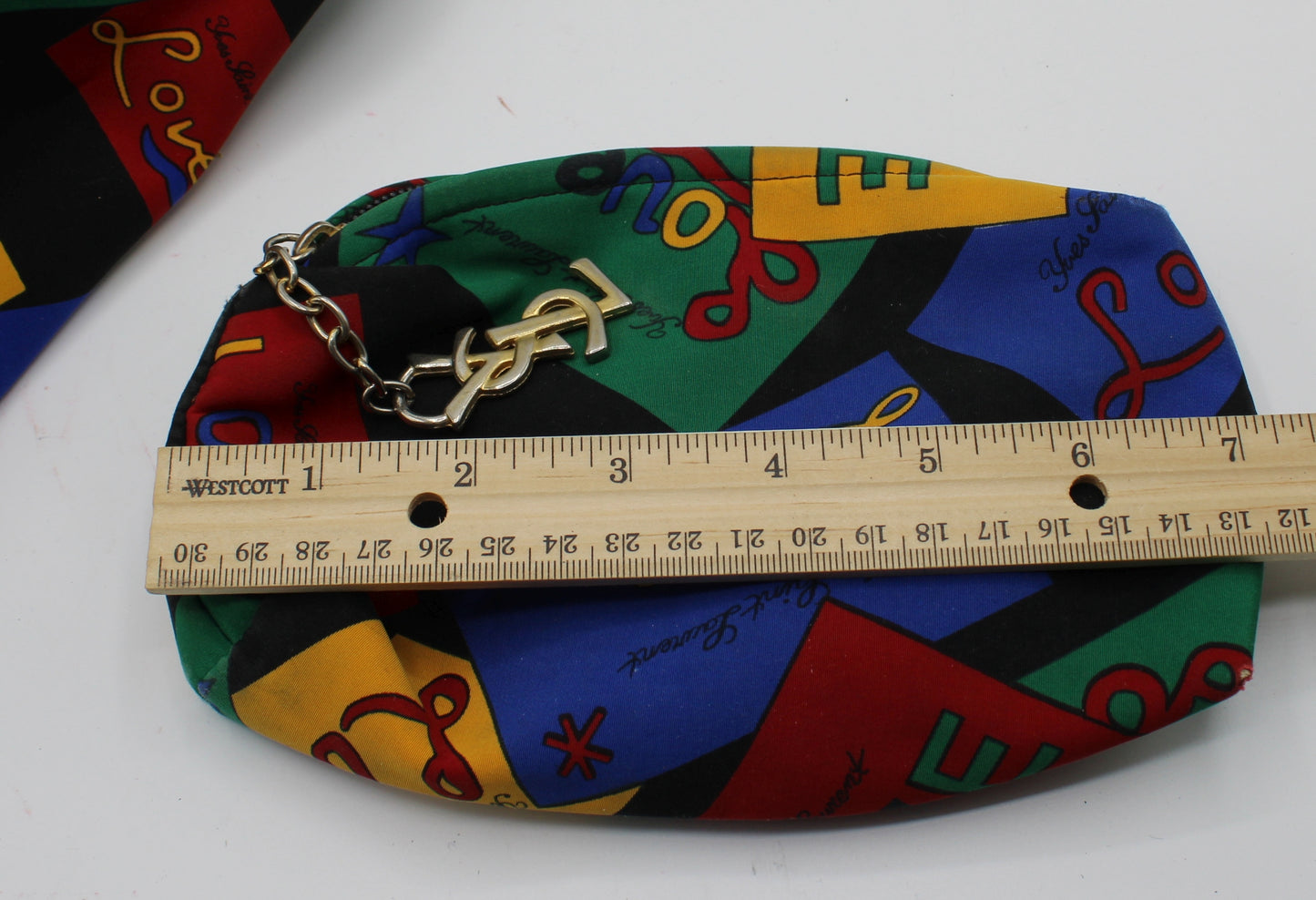 Yves Saint Laurent Multicolor Love Print Drawstring Backpack