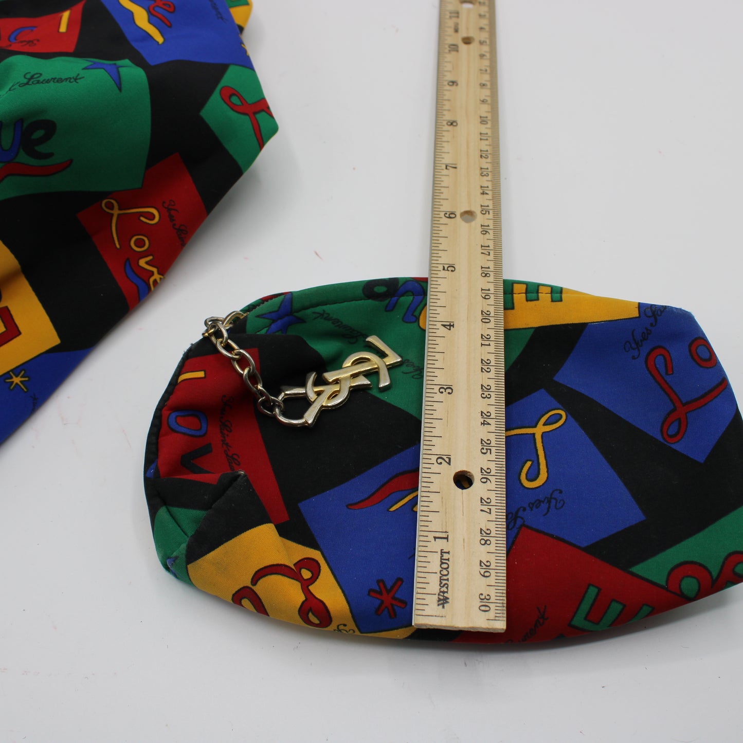 Yves Saint Laurent Multicolor Love Print Drawstring Backpack