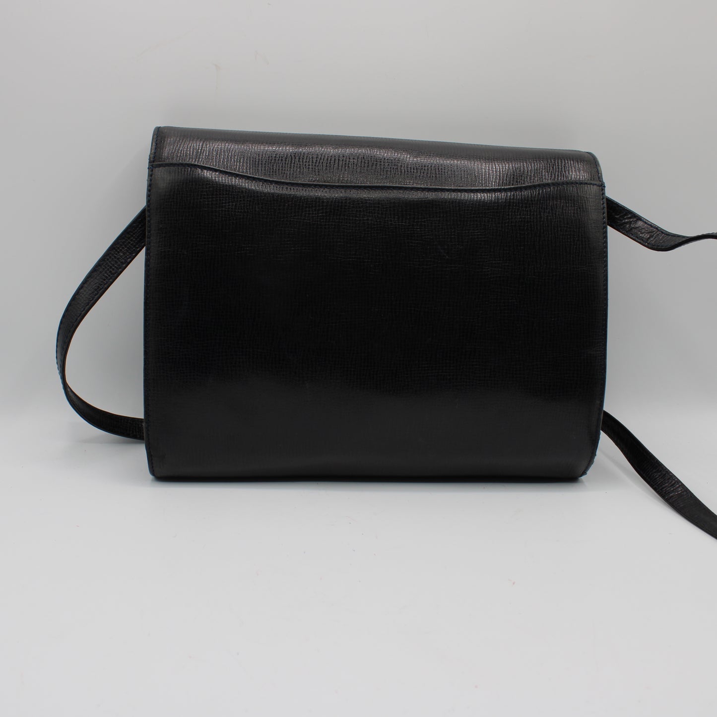 Valentino Garavani Dark Navy Leather Flap Crossbody Clutch