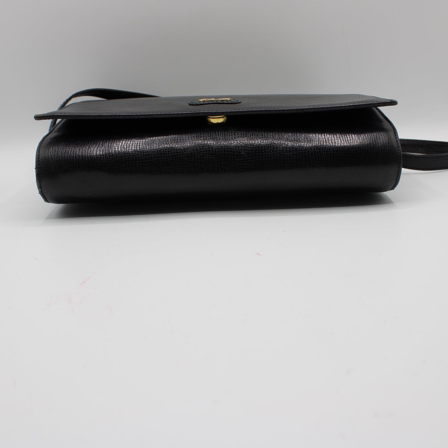 Valentino Garavani Dark Navy Leather Flap Crossbody Clutch