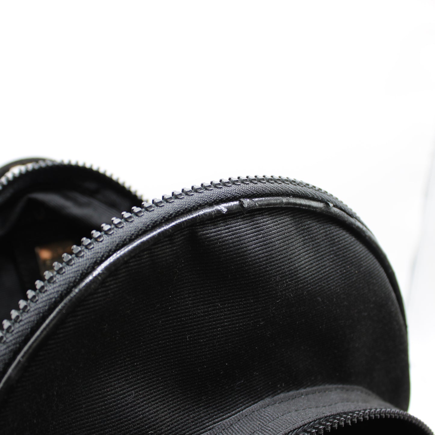 Fendi Black Fendistar Roma Logo Backpack