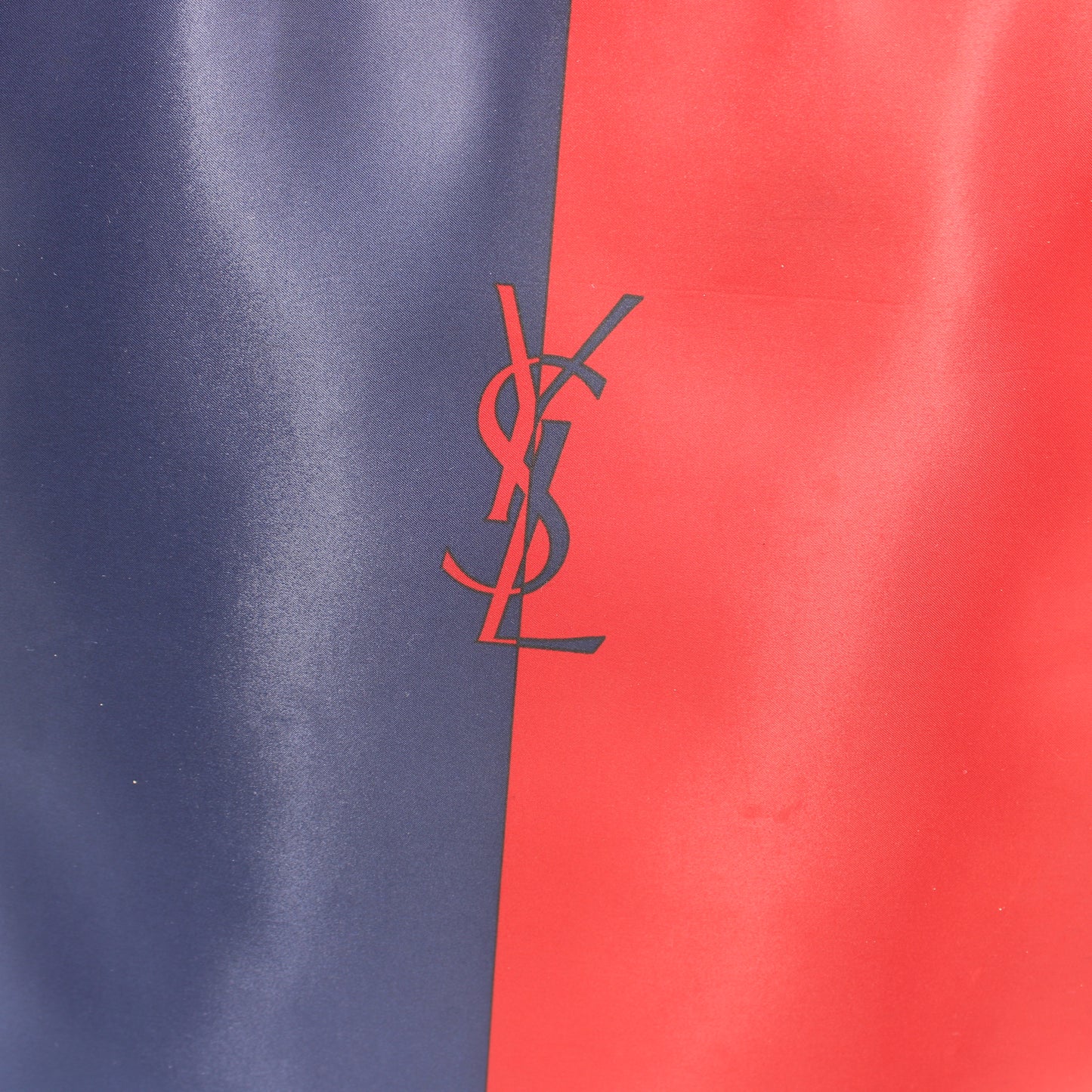 Yves Saint Laurent Red Blue Cloth Tote Bag