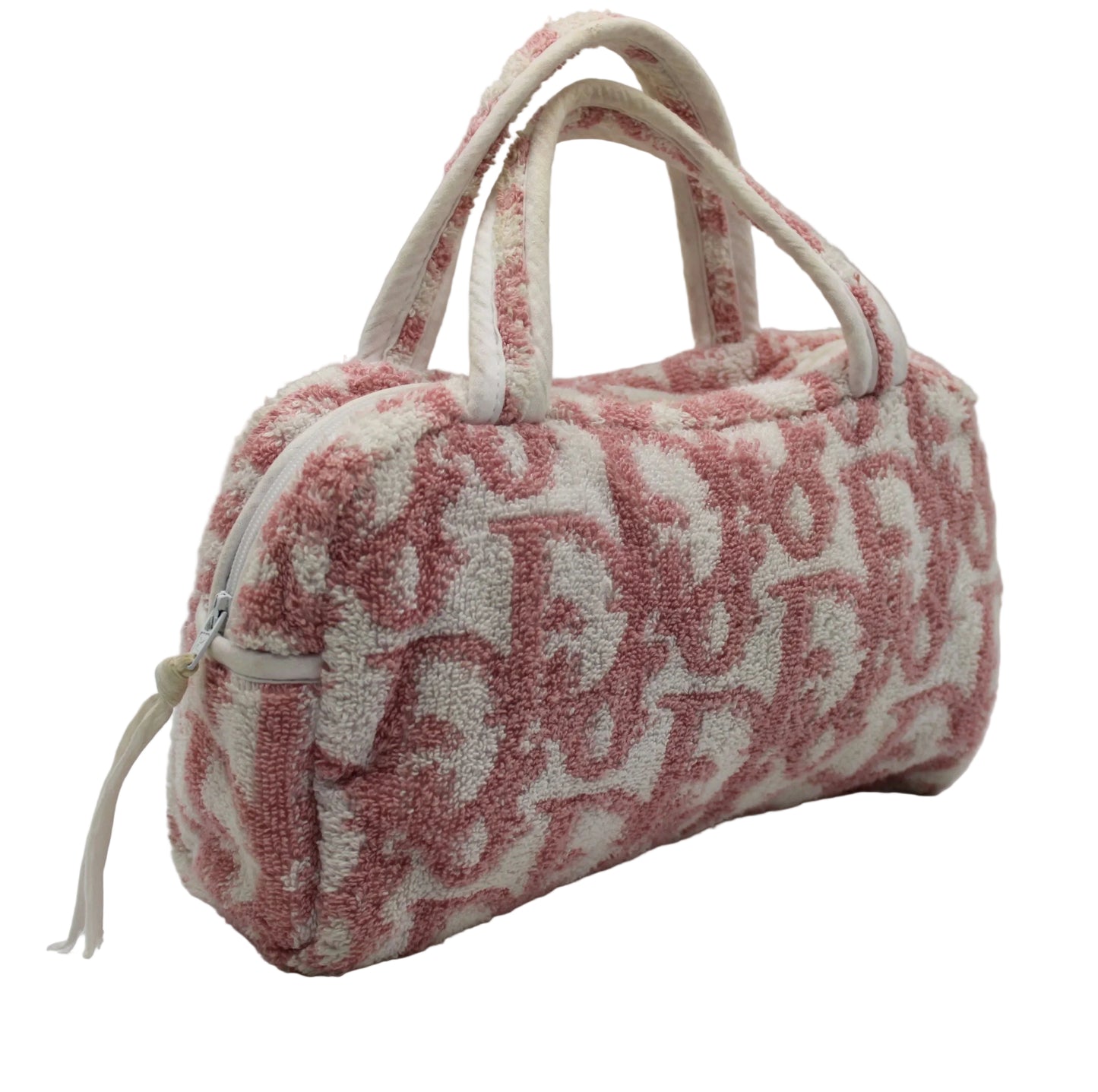 Christian Dior Pink Terry Cloth Oblique Mini Handbag