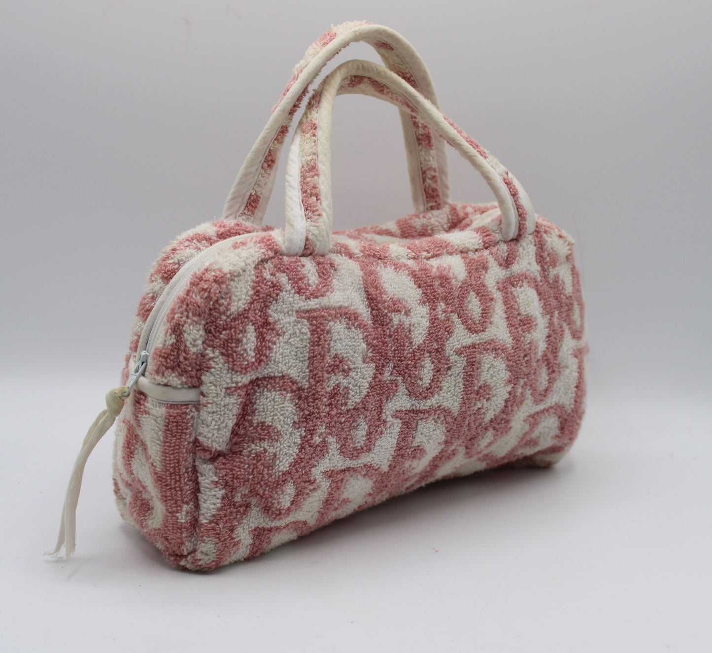 Christian Dior Pink Terry Cloth Oblique Mini Handbag