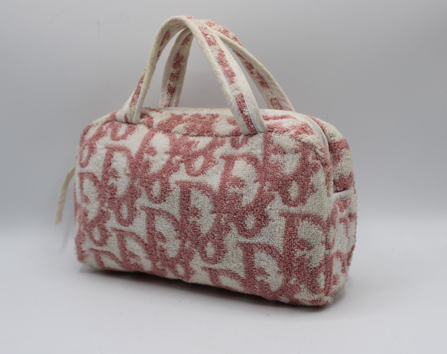 Christian Dior Pink Terry Cloth Oblique Mini Handbag