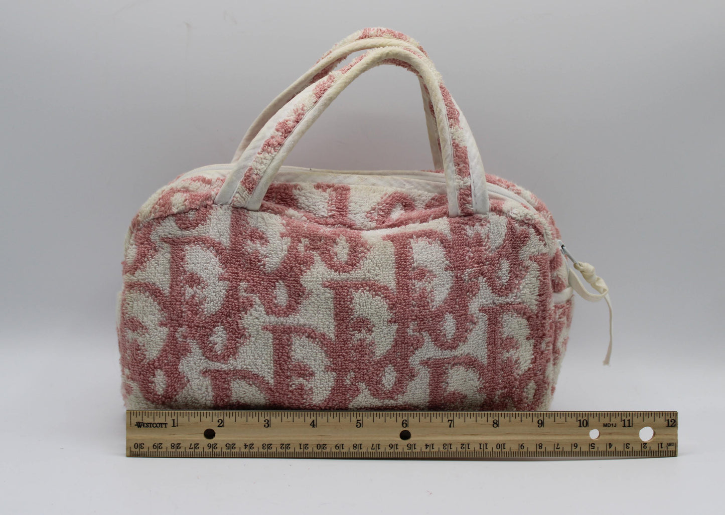 Christian Dior Pink Terry Cloth Oblique Mini Handbag