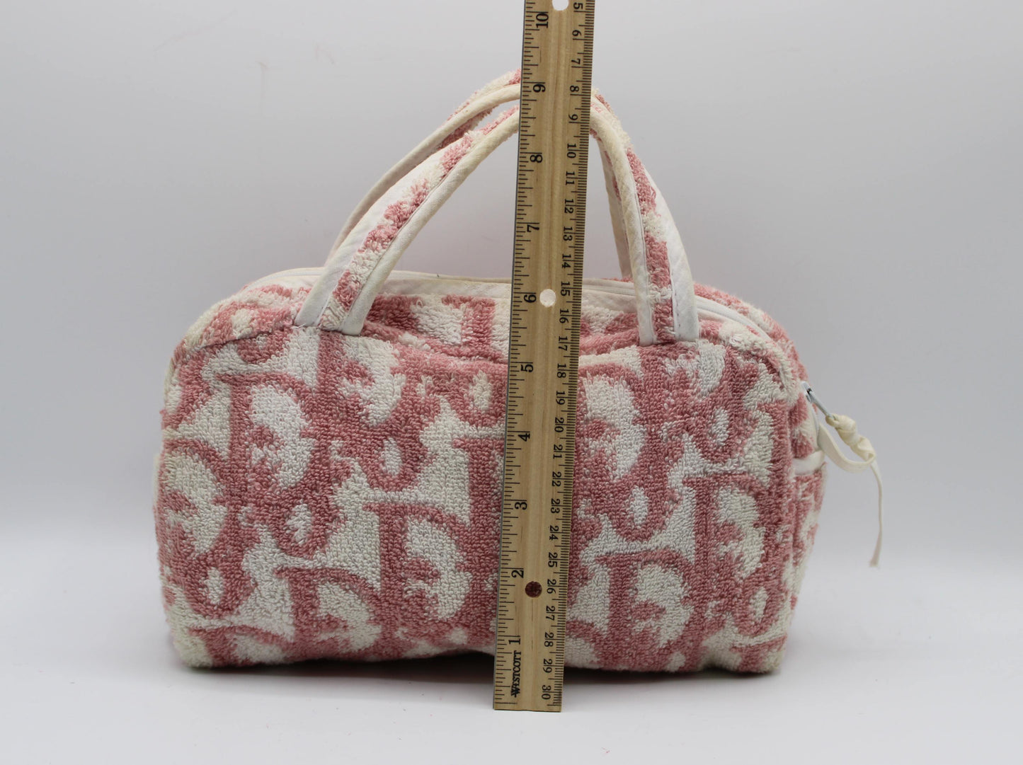 Christian Dior Pink Terry Cloth Oblique Mini Handbag