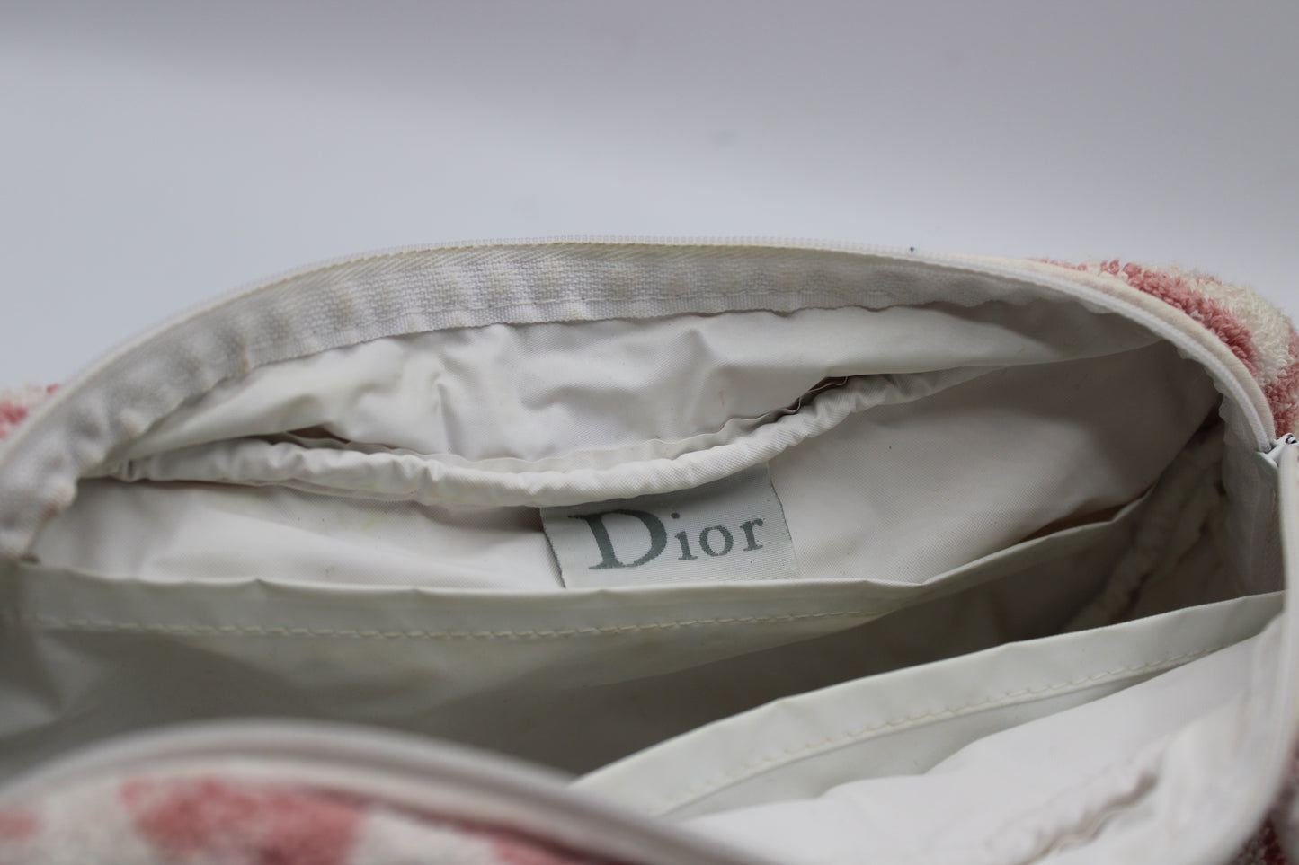Christian Dior Pink Terry Cloth Oblique Mini Handbag
