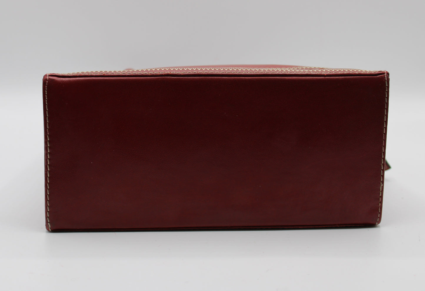 Yves Saint Laurent Burgundy Leather Y Pattern Shoulder Handbag