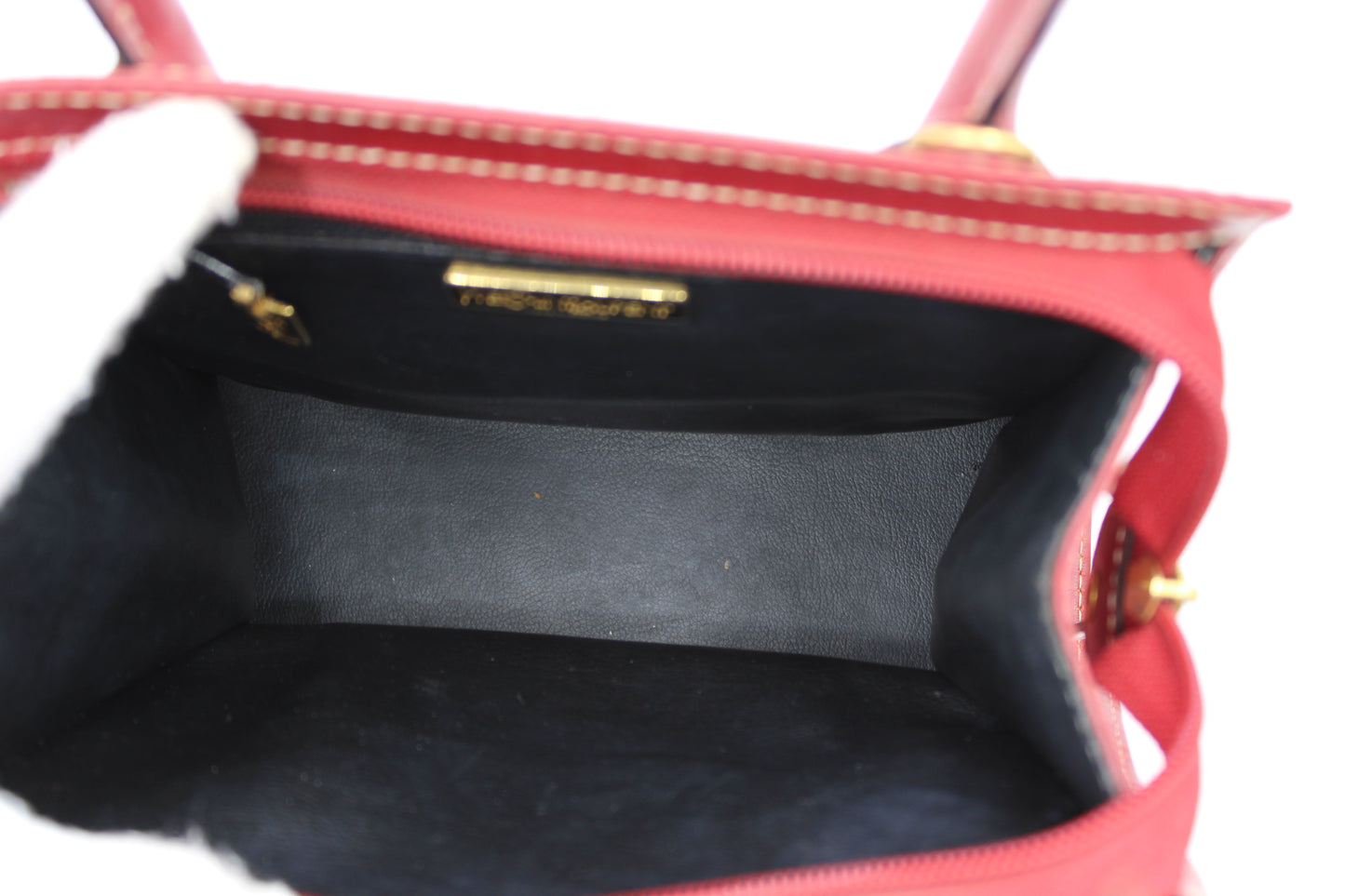 Yves Saint Laurent Burgundy Leather Y Pattern Shoulder Handbag