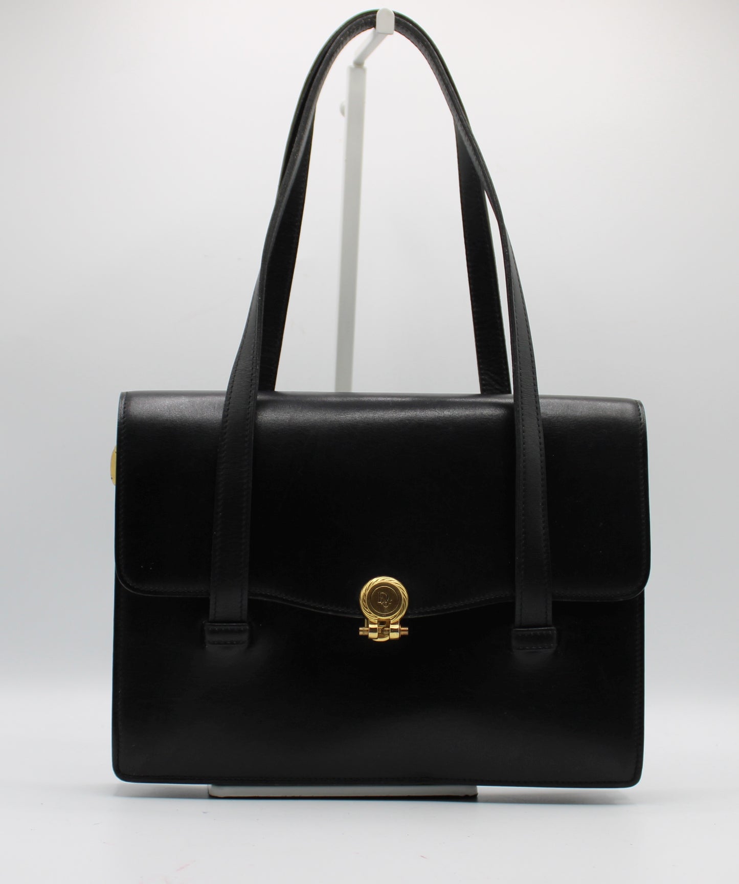 Christian Dior Black Leather Classic Shoulder Handbag