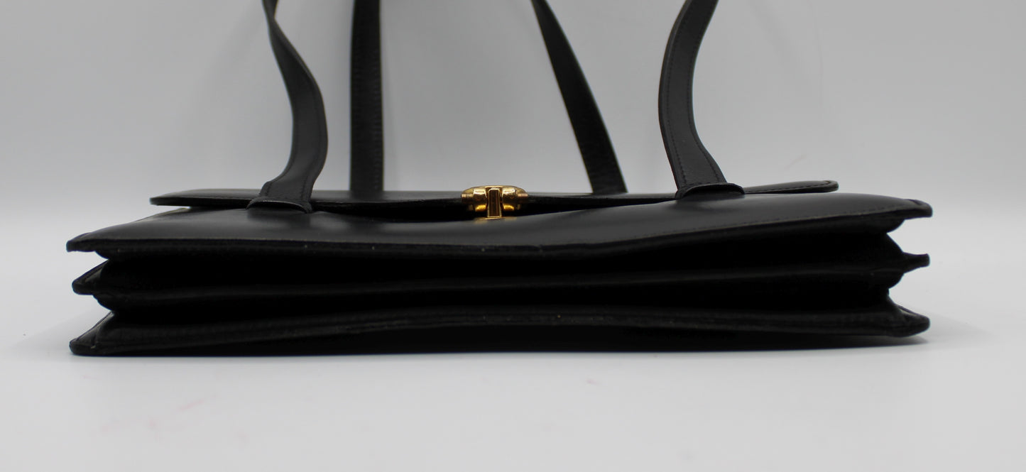 Christian Dior Black Leather Classic Shoulder Handbag