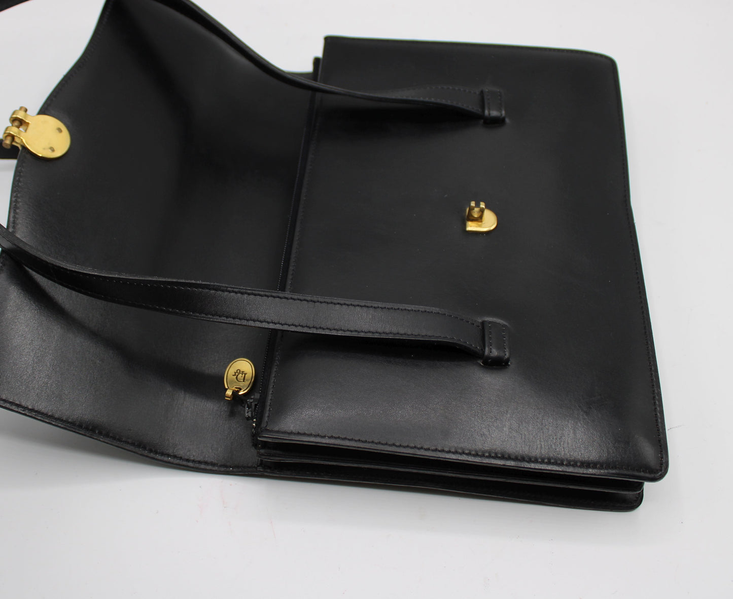 Christian Dior Black Leather Classic Shoulder Handbag