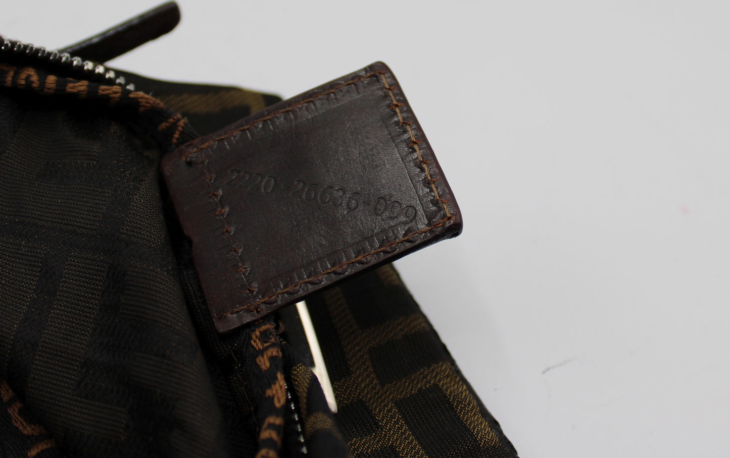Fendi Brown Zucca Canvas Leather Mini Pochette Shoulder Bag