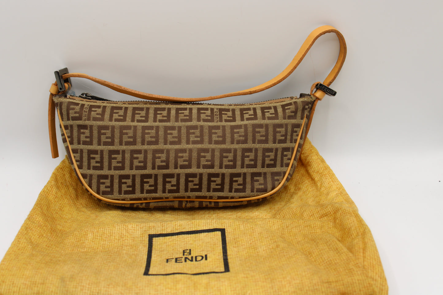 Fendi Zucca Zucchino Pochette Shoulder Bag