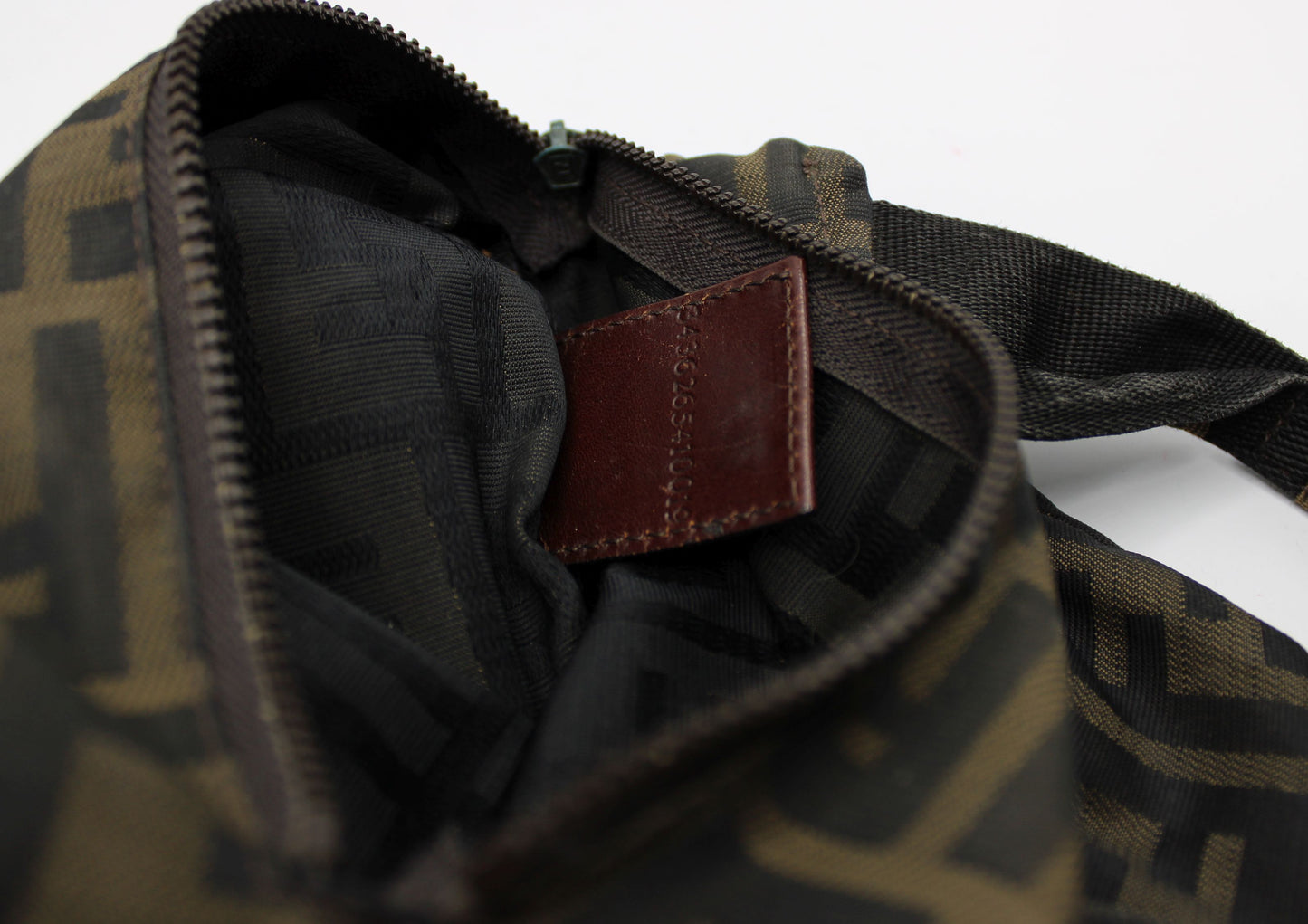 Fendi Brown Zucca Canvas Mini Top Handle Handbag