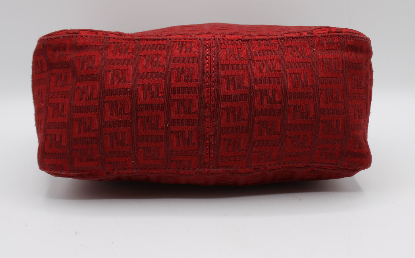 Fendi Red Zucca Canvas Pochette Shoulder Bag