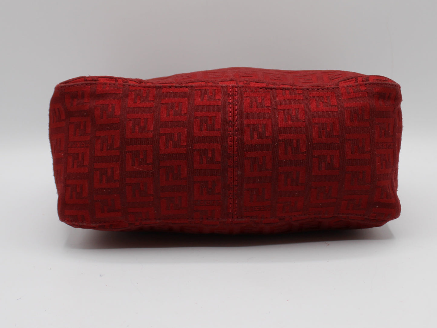 Fendi Red Zucca Canvas Pochette Shoulder Bag