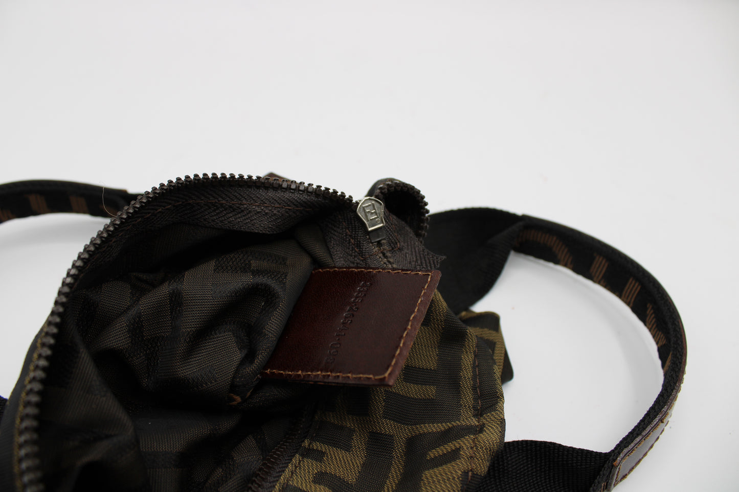 Fendi Brown Zucca Canvas Leather Mini Tote Bag