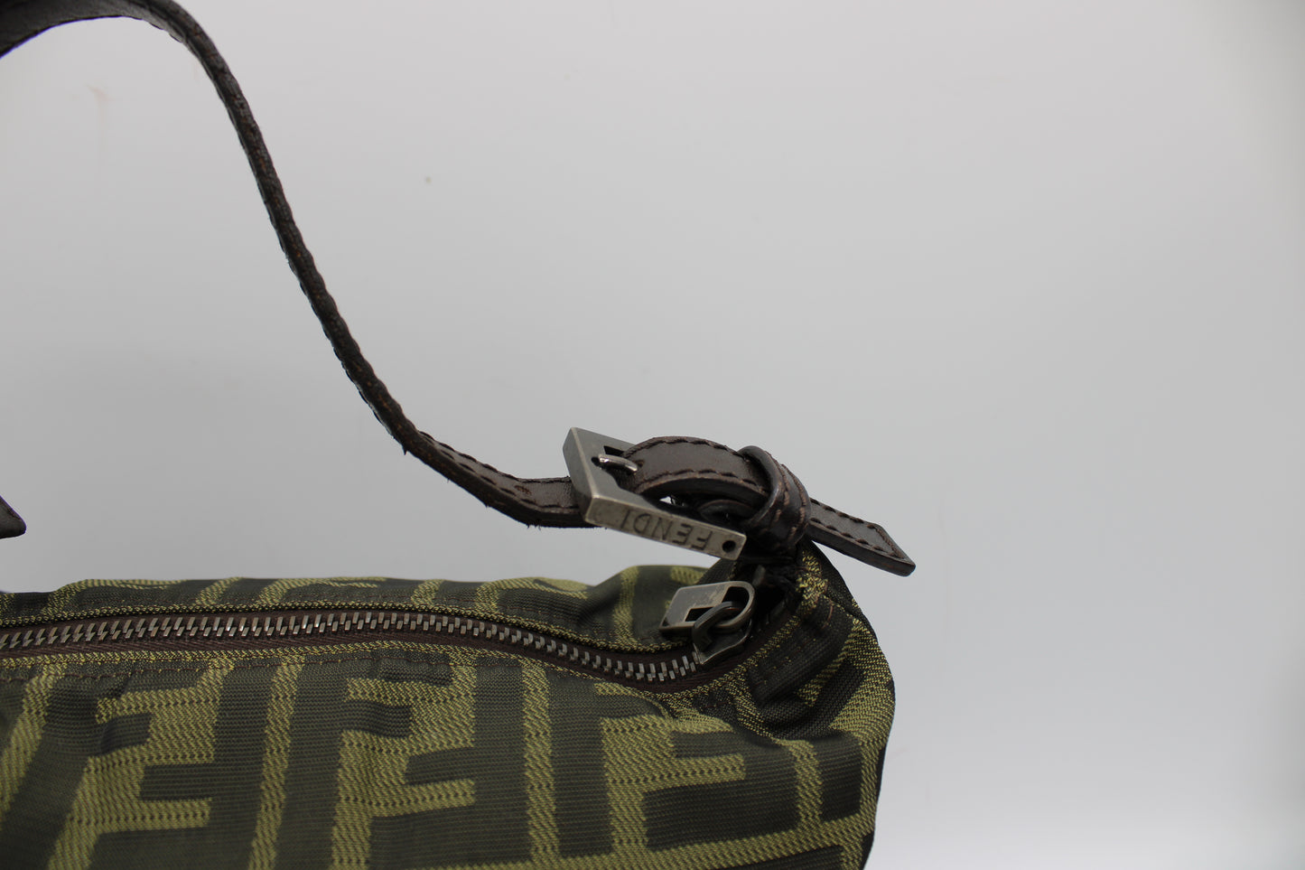 Fendi Brown Canvas Zucca Leather Shoulder Bag