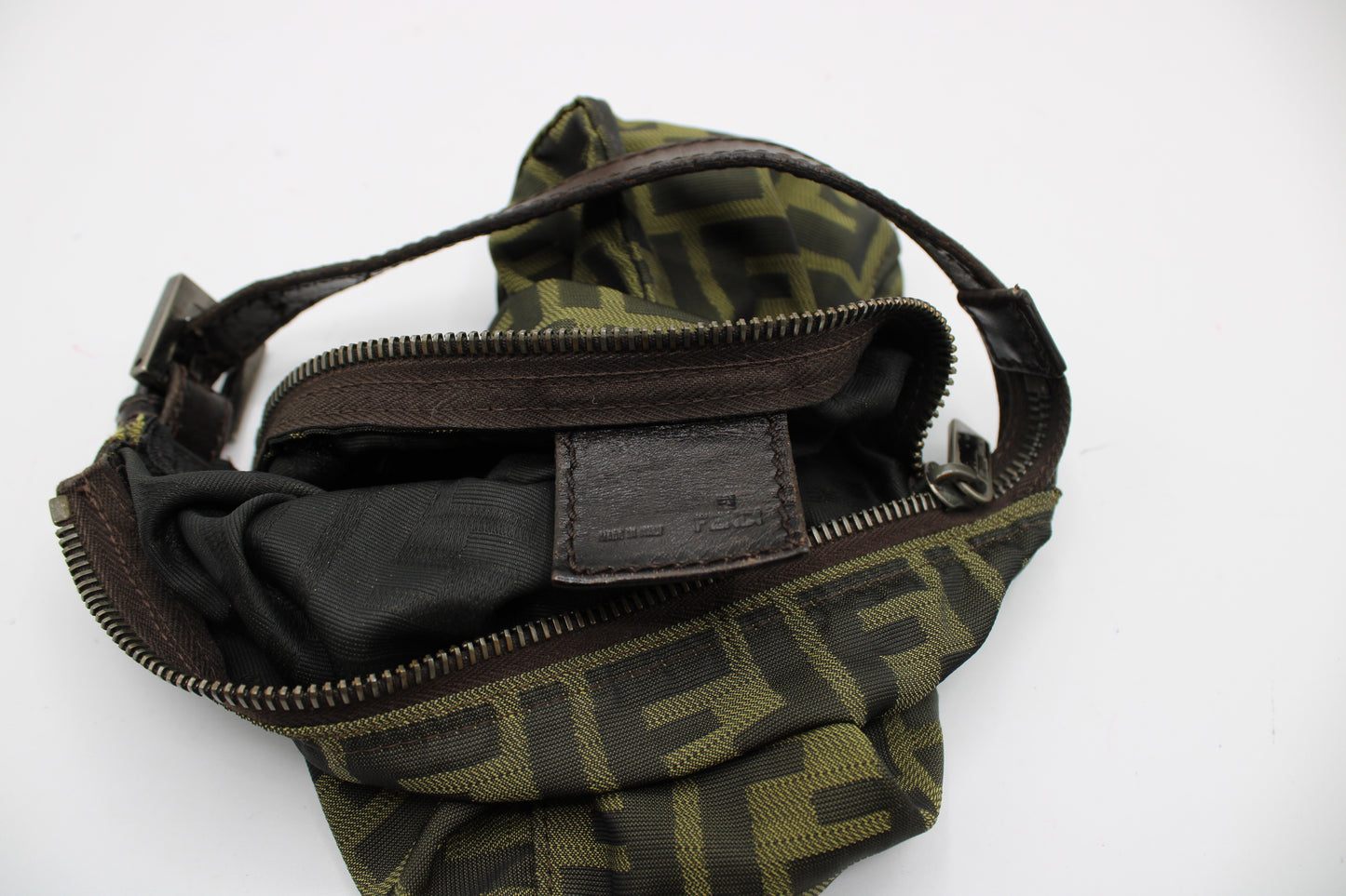 Fendi Brown Canvas Zucca Leather Shoulder Bag
